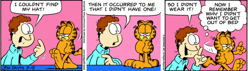 Illustration for article titled (Not)Jim Davis sort of Translates the Mueller Report into Garfield Strips so You're Entertained